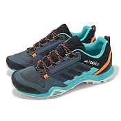 adidas 戶外鞋 Terrex AX3 男鞋 藍 綠 抓底 緩衝 輪胎大底 越野 運動鞋 愛迪達 FV6852
