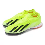 adidas 足球鞋 X Crazyfast League TF 男鞋 黃黑 緩衝 抓地 短草硬地 運動鞋 愛迪達 IF0698 27.5cm YELLOW/BLACK