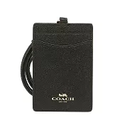 COACH LOGO馬車PVC皮革證件套票卡夾 黑色