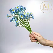 【Floral M】法式野餐洋甘菊高雅藍仿真花花材（1入組）