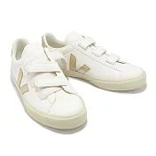 Veja 休閒鞋 Recife Logo Leather 男鞋 米白 金 魔鬼氈 經典 小白鞋 RC0502762B 28cm EXTRA WHITE PLATINE