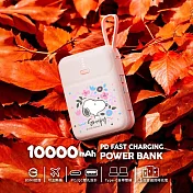 【正版授權】SNOOPY史努比 PD快充 雙線Q寶行動電源 10000mAh 花草粉