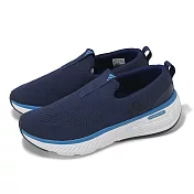 adidas 休閒鞋 Cloudfoam Go Lounger 男鞋 藍 白 厚底 緩衝 無鞋帶 愛迪達 ID4020 26cm NAVY/WHITE