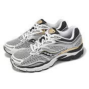 Saucony 休閒鞋 Progrid Omni 9 男鞋 黑 金 銀 拼接 網布 緩衝 復古跑鞋 S707399