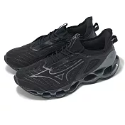 Mizuno 慢跑鞋 Wave Prophecy 14 男鞋 女鞋 黑 灰 彈力 緩衝 鏤空 運動鞋 美津濃 J1GC2551-31 26cm BLACK/GREY