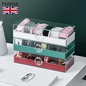 【英國FGODA】隱形眼鏡分隔收納盒/美瞳盒(附蓋)- 奢華紅