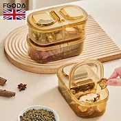【英國FGODA】食材香料分裝保鮮盒(雙格/雙開蓋)-3入