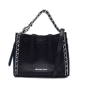 MICHAEL KORS 造型皮革肩斜背鏈包-黑
