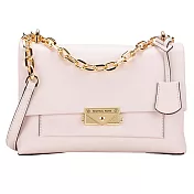 MICHAEL KORS 翻蓋皮革肩背斜背包-粉