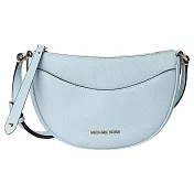 MICHAEL KORS 素面皮革斜背包-水藍