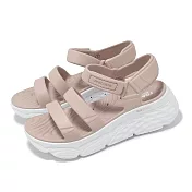 Skechers 涼鞋 Max Cushioning-Aura 女鞋 粉 白 厚底 雙密度 緩衝 防水 涼拖鞋 111126LTPK