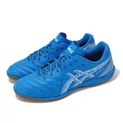 Asics 足球鞋 Calcetto WD 9 2E 男鞋 寬楦 藍 膠底 抓地 運動鞋 亞瑟士 1113A037400