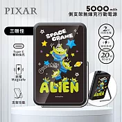 【正版授權】Disney迪士尼 側支架無線充行動電源 5000mAh (D)三眼怪