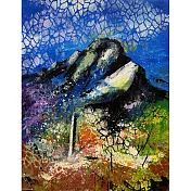 【玲廊滿藝】曾啟文-護國峰巒35x27cm