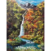 【玲廊滿藝】曾啟文-金耀飛瀑40x30cm