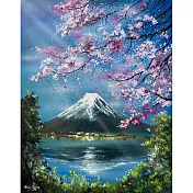 【玲廊滿藝】曾啟文-富士山櫻50x40cm