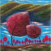 【玲廊滿藝】曾啟文-浪漫礦砂系列-櫻城之戀30x30cm