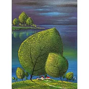 【玲廊滿藝】曾啟文-浪漫礦砂系列-親親水岸40x30cm