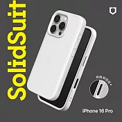 犀牛盾 iPhone 16 Pro(6.3吋) SolidSuit防摔背蓋手機殼-相機鍵按鈕版-經典款- 經典白