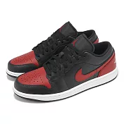 Nike 休閒鞋 Air Jordan 1 Low Bred 男鞋 黑 紅 AJ1 低筒 一代 553558-067