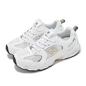 New Balance 休閒鞋 530 中童 寬楦 白 砂岩 小朋友 拼接 緩衝 復古跑鞋 NB PZ530SO-W 17cm WHITE/KHAKI