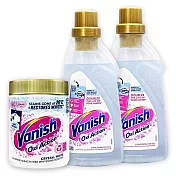 Vanish潔白洗衣去漬凝膠750mlx2+超強潔白去漬粉1kg(白色衣專用)