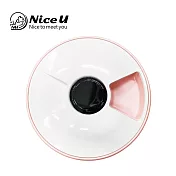【NiceU毛樂趣】圓盤六格寵物自動餵食器(一年保固) 粉色