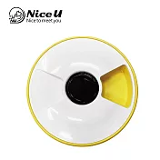 【NiceU毛樂趣】圓盤六格寵物自動餵食器(一年保固) 黃色