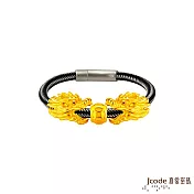 J’code真愛密碼金飾 錢龍來了硬金/鋼編織手鍊-短版