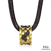 【點睛品】黑曜魅影 黃金黑鑽石項鍊