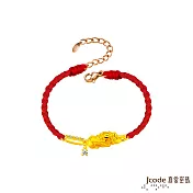 J’code真愛密碼金飾 一直賺貔貅硬金編織手鍊
