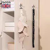 【英國FGODA】垂直式可旋轉帽子收納掛勾- 時尚黑