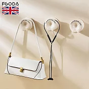 【英國FGODA】圓形壁掛式包包掛勾-3入- 奶油白