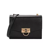 MICHAEL KORS 質感皮革翻蓋迷你斜背包 黑
