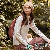 【ATUNAS 歐都納】女款SOLAR-FLEECE刷毛長袖立領拉鍊衫/POLO衫/大尺碼A1PS2336W- XL 灰卡