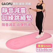 【GAOPU】183x66加大款靜音跳繩加厚訓練墊 6mm/跳繩墊/訓練墊/靜音墊(兩色任選) 粉色