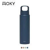 【WOKY 沃廚】輕芯鈦瓷提手運動保溫瓶850ml 晴藍