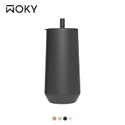 【WOKY 沃廚】輕芯鈦瓷易潔層吸管保溫杯600ml 宙空黑