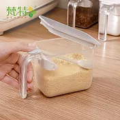 【梵特】彈蓋式調味料盒(附挖勺)-3入- 灰