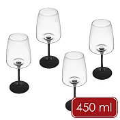 《Mikasa》Palermo水晶玻璃紅酒杯4入(450ml) | 調酒杯 雞尾酒杯 白酒杯