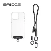 iBRIDGE 編織掛繩急速充電線-35cm 黑