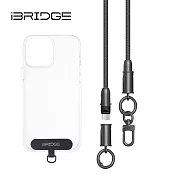 iBRIDGE 編織掛繩急速充電線-140cm 黑