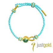 【Just Gold 鎮金店】海洋之韻-藍鯨 黃金手繩(網路限定)