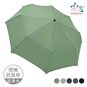 【雨之情】輕鋁折疊抗風素傘  草綠色