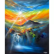 【玲廊滿藝】曾啟文-日曜山河 金灑大地60x50cm