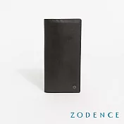 ZODENCE CRAFTSLIM進口真皮超薄6卡橫式證件窗長夾  深灰
