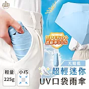 JOJOGO 超輕迷你UV口袋雨傘 小折傘 口袋傘 晴雨傘 防曬傘 天晴藍