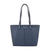 MICHAEL KORS JET SET荔枝紋前雙口袋托特包- 深藍