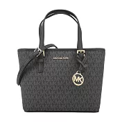 MICHAEL KORS JET SET滿版手提斜背迷你托特兩用包- 黑