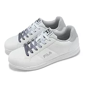 Fila 休閒鞋 Inheritance 2 男鞋 白 灰 低筒 皮革 小白鞋 情侶鞋 斐樂 1C323Z144 26cm WHITE/GREY